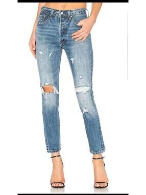 Levis 501 Skinny Selvage Jeans sz 29 blue women's